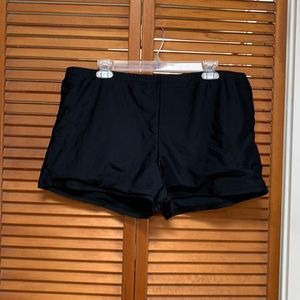 Swim Shorts, Size 22W, Color Black, Length 13 Inches, Like New